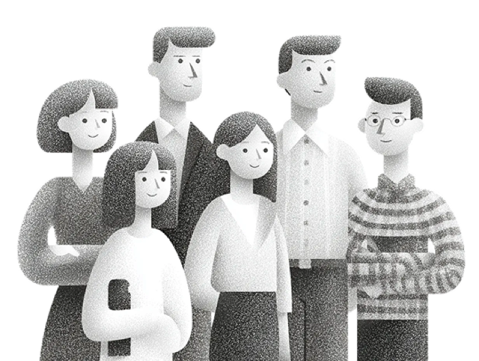 Illustration of a corporate team